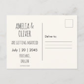  Retro oude stijl 70s sparen de Kaart van de Datum (Achterkant)