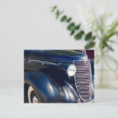 Retro  Oude Zwarte Auto Blank Kaart (Staand voorkant)