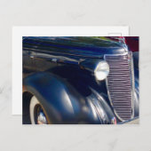 Retro  Oude Zwarte Auto Blank Kaart (Voorkant / Achterkant)