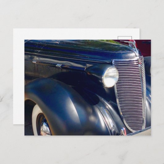 Retro  Oude Zwarte Auto Blank Kaart (Voorkant / Achterkant)