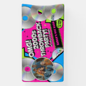 Retro oudejaarsavond 2000 Throwback Party Banner (Verticaal)