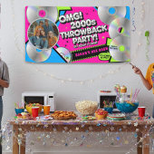 Retro oudejaarsavond 2000 Throwback Party Banner