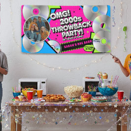 Retro oudejaarsavond 2000 Throwback Party Banner