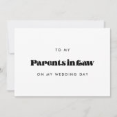 Retro Ouders in de wet trouwdag kaart (Voorkant)