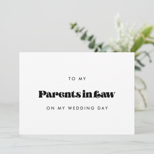 Retro Ouders in de wet trouwdag kaart (Staand voorkant)