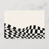 Retro ouderwetse geruite patroon Liedverzoek Informatiekaartje (Achterkant)