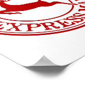 Retro Ouderwetse Noordpool Express Mail Reinde Poster (Hoek)