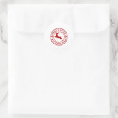 Retro Ouderwetse Noordpool Express Mail Reinde Ronde Sticker (Tas)