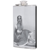 Retro ouderwetse Pinup Babe Hip Flask Heupfles (Links)