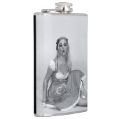 Retro ouderwetse Pinup Babe Hip Flask Heupfles (Rechts)