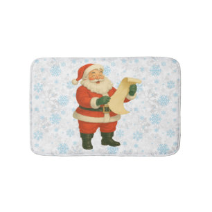 Retro ouderwetse vrolijke Kerstman Badmat