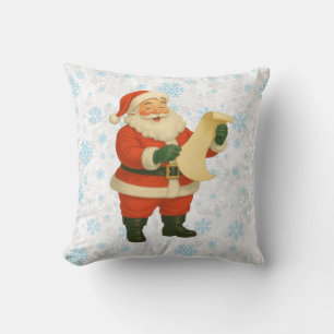 Retro ouderwetse vrolijke Kerstman Kussen