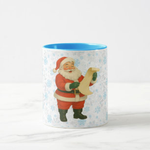 Retro ouderwetse vrolijke Kerstman Mok