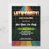 Retro Oudjaarsfeest Ik hou van de 80's Kaart (Voorkant)