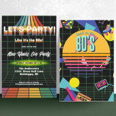 Retro Oudjaarsfeest Ik hou van de 80's Kaart