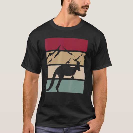 Retro Outback Kangaroo Australia Animal Kangaroo T-shirt (Voorkant)