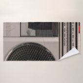 Retro outdated portable stereo radio cassette reco badhanddoek (Badhanddoek)