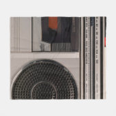 Retro outdated portable stereo radio cassette reco fleece deken (Voorkant (Horizontaal))