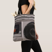 Retro outdated portable stereo radio cassette reco tote bag (Dichtbij)