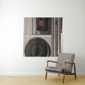 Retro outdated portable stereo radio cassette reco wandkleed (In Situ (horizontaal))