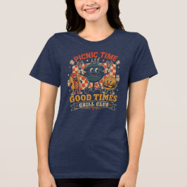 retro outdoor grilling picnic Tri-Blend shirt