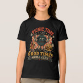 retro outdoor grilling picnic Tri-Blend shirt (Voorkant)