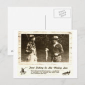 Retro Outdoor Man Cave Vist Help - Briefkaart (Voorkant / Achterkant)