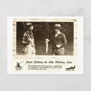 Retro Outdoor Man Cave Vist Help - Briefkaart