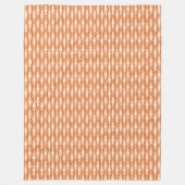 Retro Ovaal Fleece Deken – Terracotta Mod Look (Voorkant)