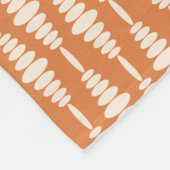 Retro Ovaal Fleece Deken – Terracotta Mod Look (Hoek)