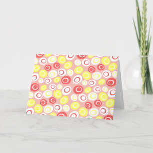 Retro Oval Stippen Patroon Feestdagen Kaart