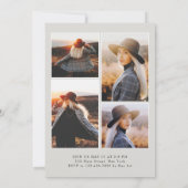 Retro Ovale Moderne Klasse van 2024 Foto Afstudere Kaart (Achterkant)