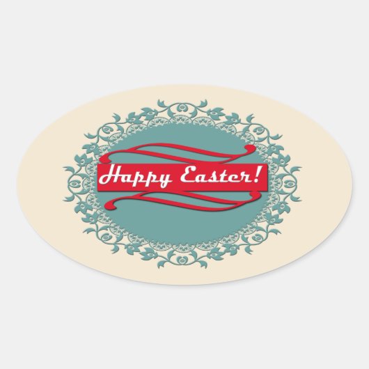 Retro,  ovale sticker (Voorkant)