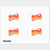 Retro. Ovale Sticker (Vel)