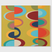 Retro Ovalen Cadeaupapier (Vlak)