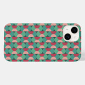 Retro-ovalen en halve cirkels Case-Mate iPhone case (Achterkant (horizontaal))