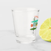 Retro Ovalen en lijnen Shot Glas (Links)
