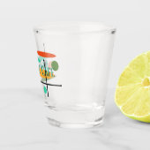 Retro Ovalen en lijnen Shot Glas (Rechts)