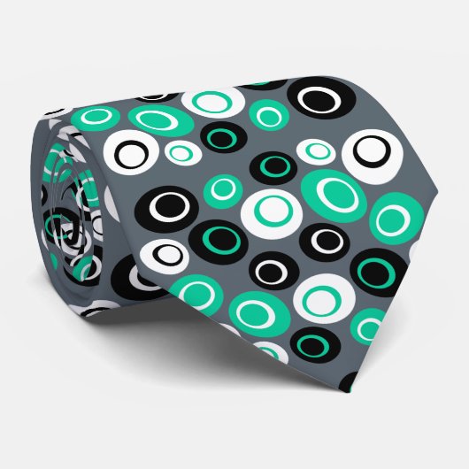  Retro Ovalen Stropdas (Opgerold)