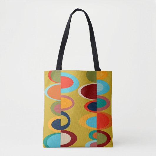 Retro Ovalen Tote Bag (Voorkant)