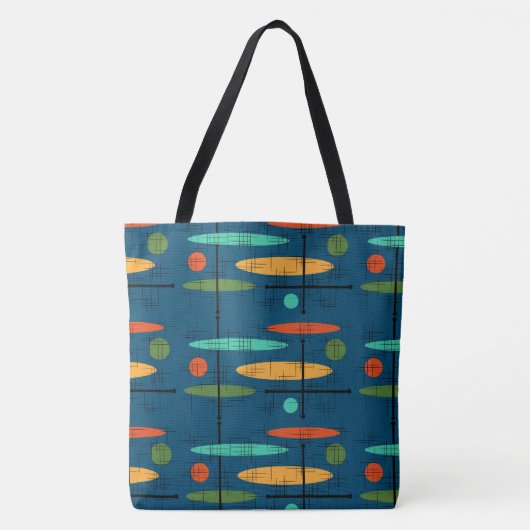 Retro Ovalines en -Stippen Tote Bag (Voorkant)