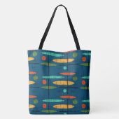 Retro Ovalines en -Stippen Tote Bag (Achterkant)