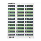 Retro Ovals Monogram retouradres Label - MOSS (Full Sheet)