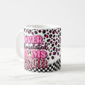 Retro over gestimuleerde moms club 3D opgeblazen g Koffiemok (Voorkant links)