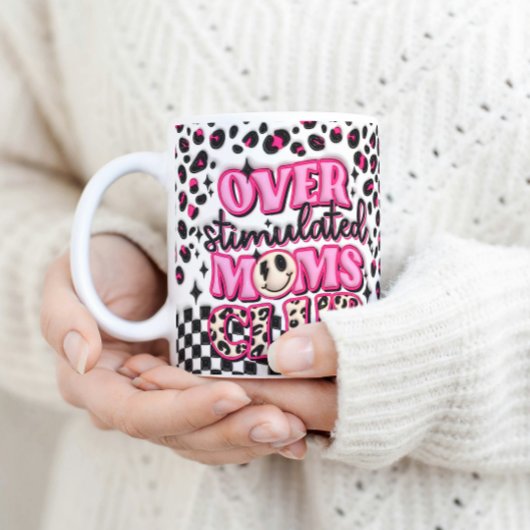 Retro over gestimuleerde moms club 3D opgeblazen g Koffiemok