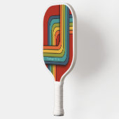 Retro overlappende racecircuits Crimson Pickleball Paddle (Links)