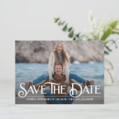 Retro Overlay Modern opslaan Datumkaart Save The Date (Staand voorkant)
