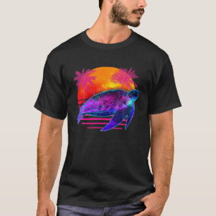 Retro Overslaan Straw een schildpad redden S T-shirt