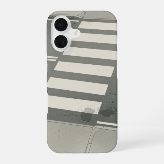 Retro Oversteekplaats Lijnen iPhone 16 Hoesje (Achterkant)