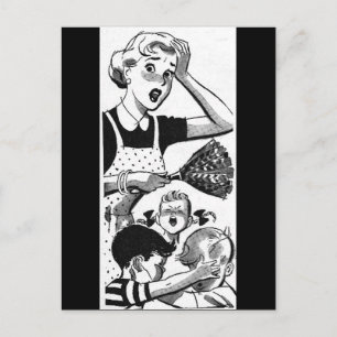 Retro Overstuurde Moeder Briefkaart